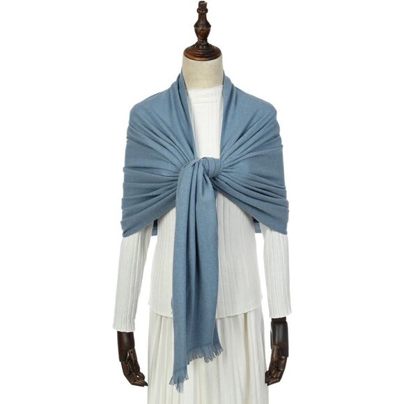 Swat Pany Scarf For Women Winter Pashmina  Shawls For Women Wedding Shawls-Blue - Picture 4 of 7